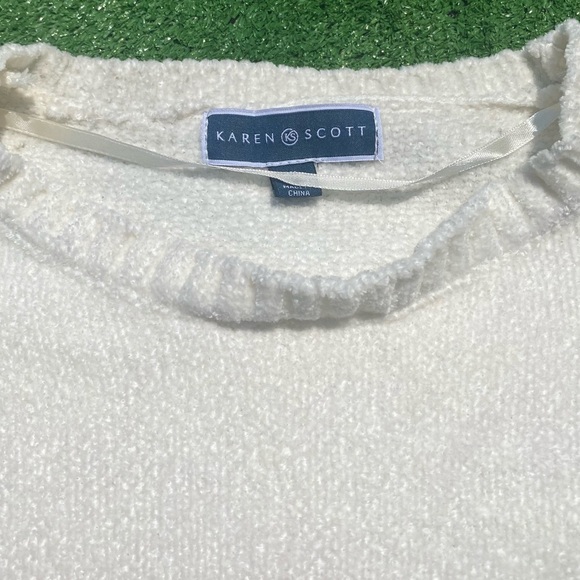 NEW Karen Scott Colorblock Chenille Sweater - Picture 2 of 4